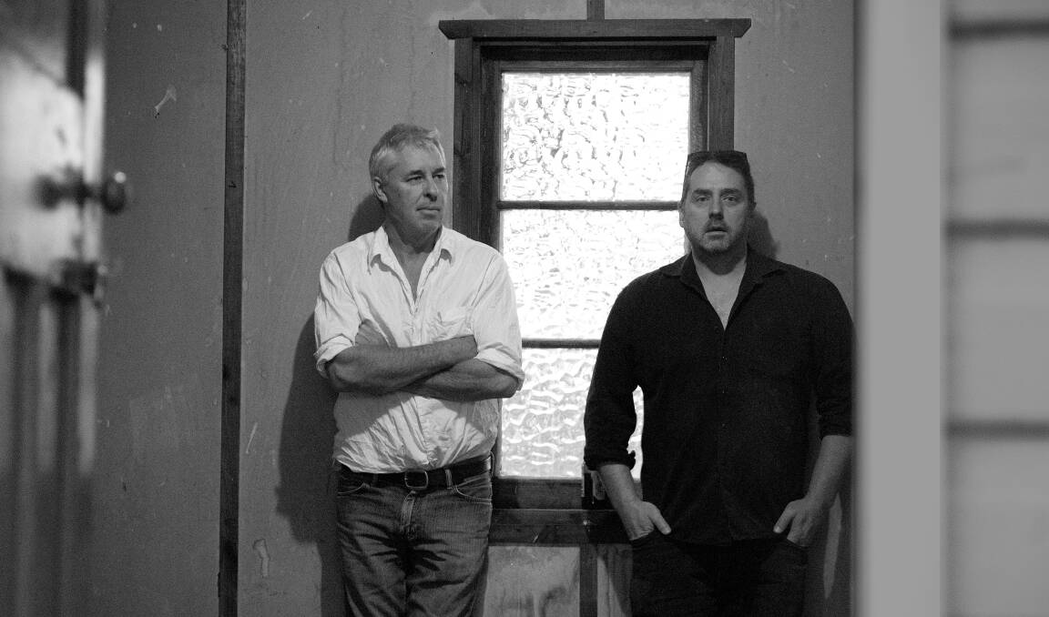 SHADES OF GREY: Matt Macarthur-Onslow and Michael Luchich perform under the name The Grim Brothers and will launch their debut album Pale Ailments on November 2 at McCrossin's Mill in Uralla. Photo supplied.