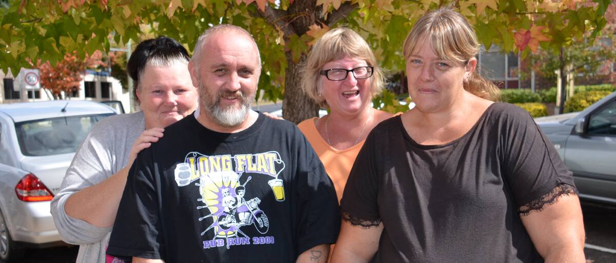 THAT'S WHAT FRIENDS ARE FOR: Tania Orman with Scott Strong and sisters Josephine Foster and Linda McElroy who donated all their late brother's household possessions to Mr Strong.