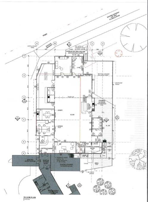 The architects plan for the new preschool building