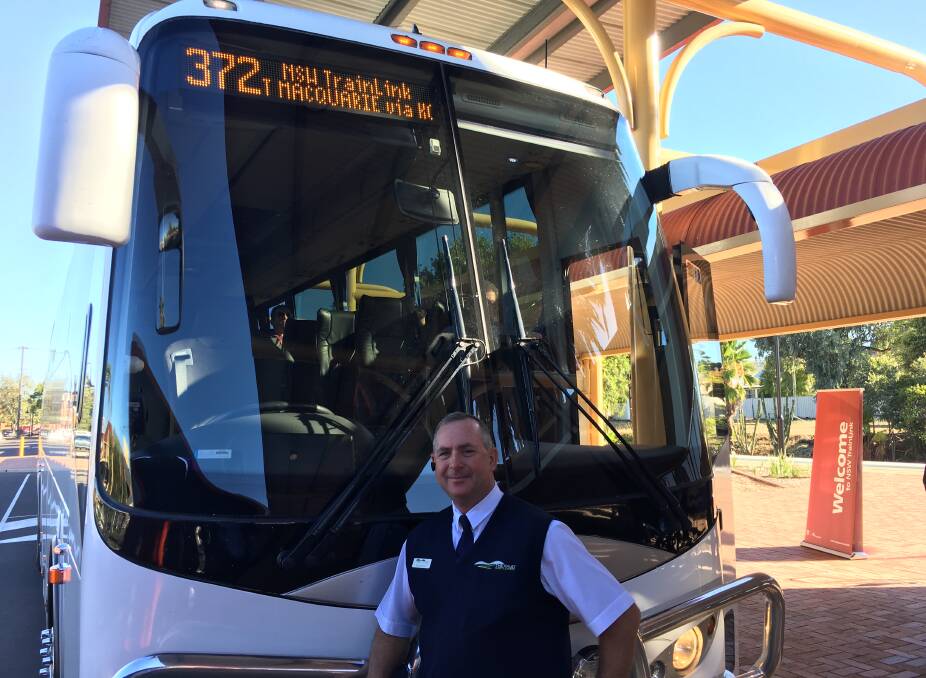 Walcha based bus driver Stuart Bayley with a Port Macquarie bound coach
