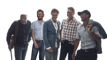 The Whitlams Black Stump features, from left, Rod McCormack, Ollie Thorpe, Tim Freedman, Matt Fell and Terepai Richmond. Picture by Damian Bennett