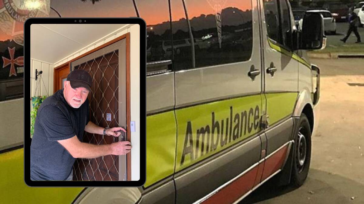 Reverend David Hawke has helped out with repairs while the woman has been in hospital. Main photo: @QldAmbulance on Instagram