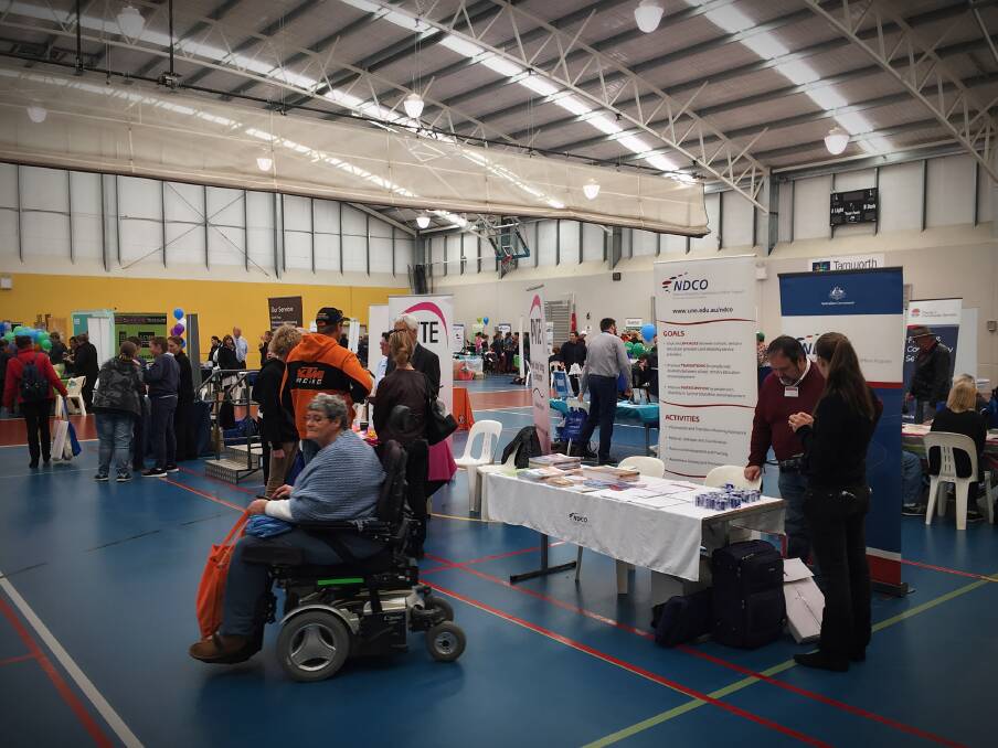 EXHIBITORS: There were dozens of stands representing groups and businesses involved in employment, transport, advocacy, education, equipment, support services, housing, health and more. Photo: Carolyn Millet