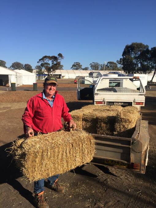 At least 30 people came to collect hay from the AgQuip site.