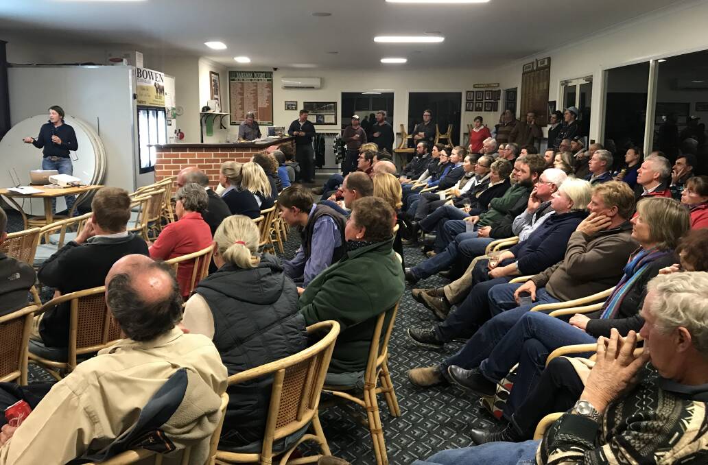 Barraba Rugby Club was packed tight when Hart Rural Agencies held a drought workshop on Wednesday.