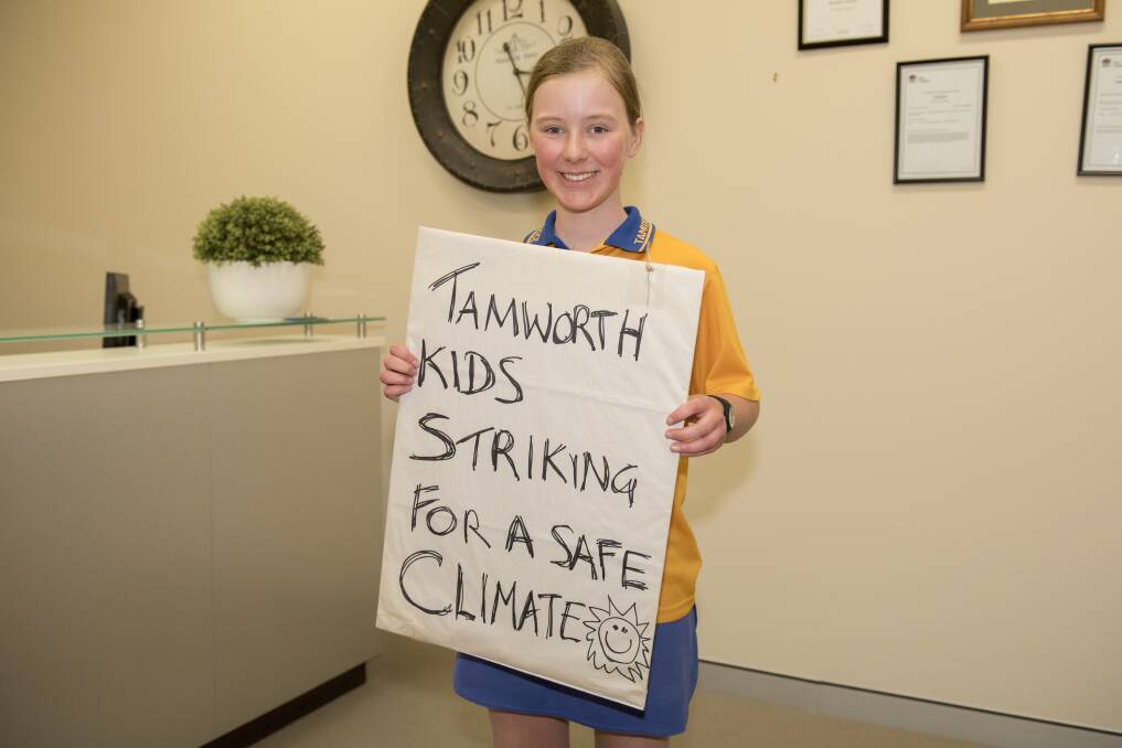 SCHOOL STRIKE: Lucy Lyden, 12, is trying to rally participants for a climate change march next month. Photo: Peter Hardin 210819PHC011