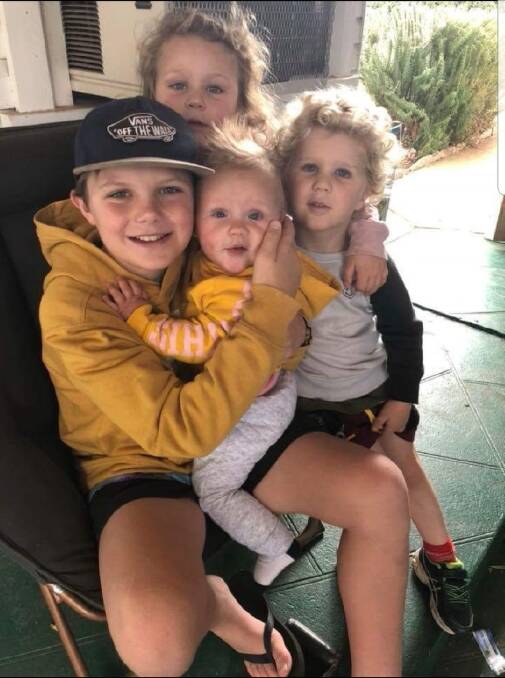 Lotte with her siblings Cruz, Hendrix and Poppy on her birthday.