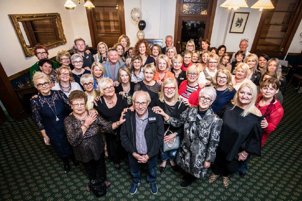 Brian and his colleagues at the Tamworth Hotel at the surprise reunion. Photo: Andrew Pearson Photography