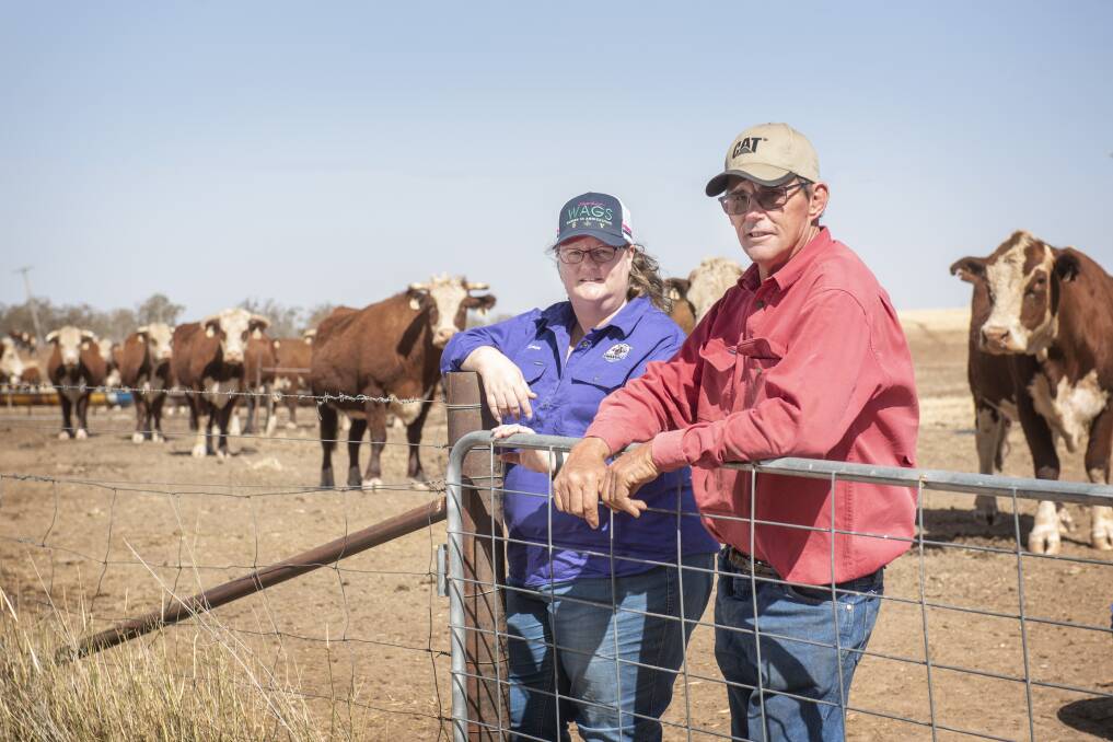 WATER WOES: Karen and Peter Weller on their Winton property, which they've been on for about three years. Photo: Peter Hardin 071119PHF008