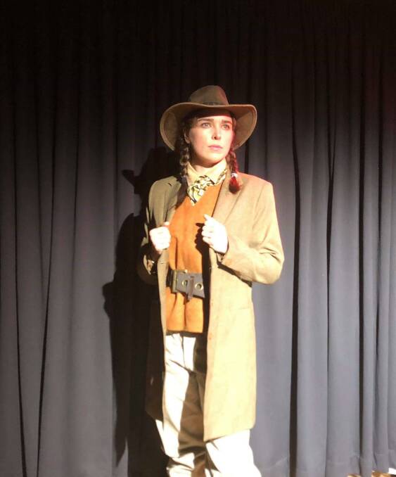 Natasha Soonchild in character - just one of 12 she plays in the one-woman show Shootin' Sadie on Saturday in Nundle. Photo: John Krsulja