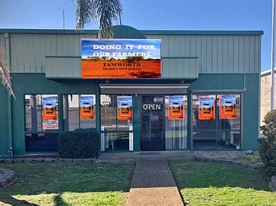 MOVE: A volunteer mocked up this image with the food pantry's future signage after it moves to 1/19 Wallamore Road this weekend. Photo: supplied