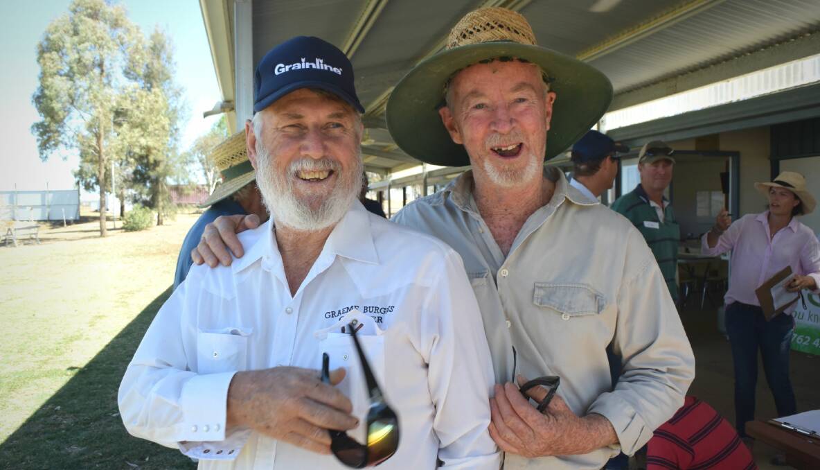 MATESHIP: Graeme Burgess of Warral and Rob McCulloch of Gowrie went along. Photo: Carolyn Millet 181019CMB12