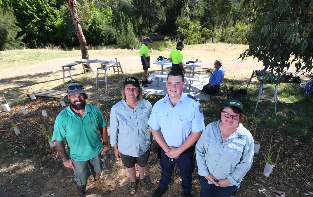 TEAM AT TOIL: The inmates have had guidance and help from, front, Hamish Campbell, Anne Michie, Harrison Fittler and Julie Clancy. Photo: Gareth Gardner 110119GGA02