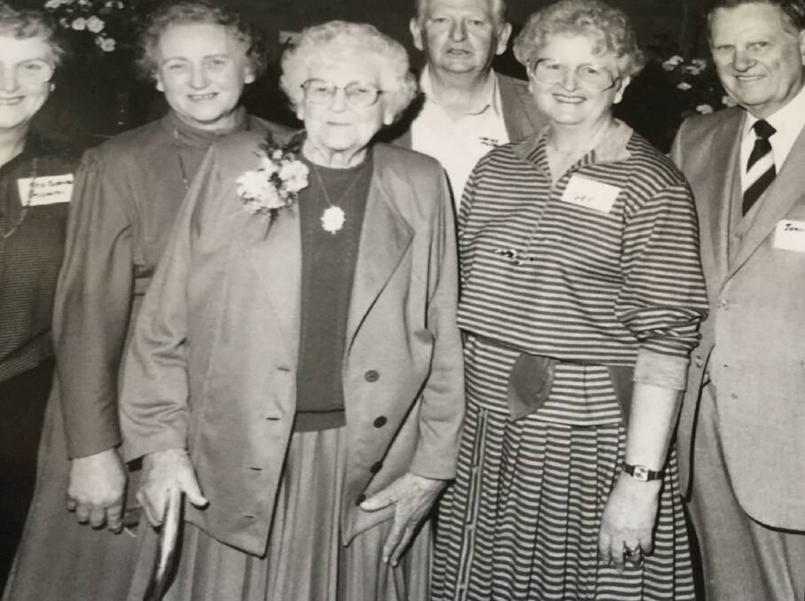FAMILY TIES: Linda's grandmother and her five children, all born in Inverell - Margaret (Meg/Peg) Cloonan, Claire Chapman, Gladys McCarthy, Linda's father Charles McCarthy, Gay Gilmour and John McCarthy. 