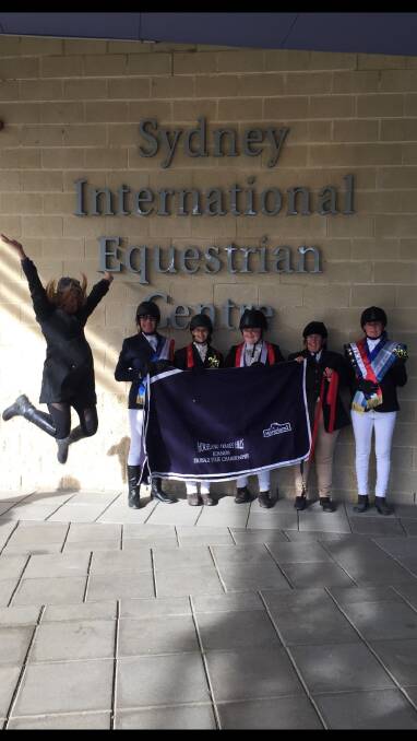 The group outside Sydney International Equestrian Centre. Photos: supplied