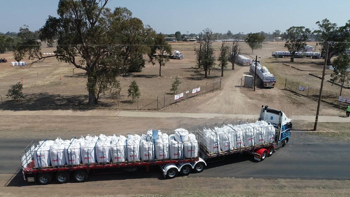ROLLING IN: The Rapid Relief Team makes quite a sight when it rolls into a town. Photo: supplied