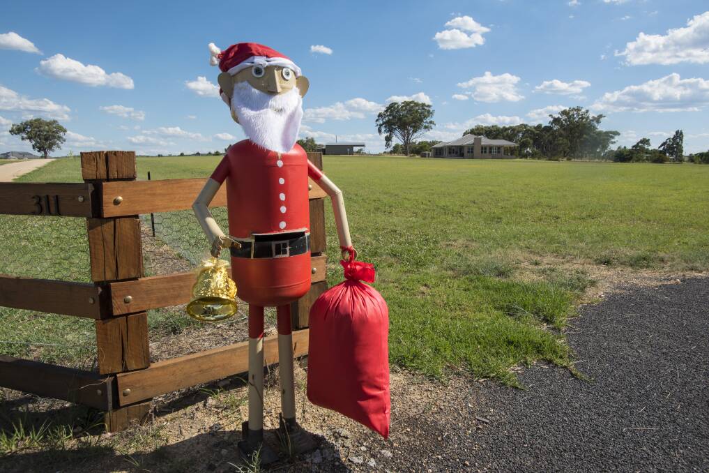 HO HO WOAH: A Copeton Dam Rd, Inverell, resident created this festive mailbox to brighten up people's drives. Photo: Peter Hardin 191216PHA005