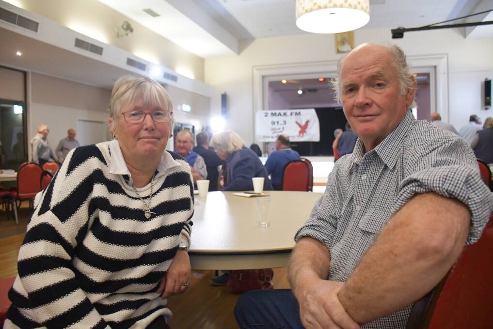 ON THE SPOT: Cattle and sheep farmers Lyle and Ruth Ranger of Gravesend went to the Moree forum.