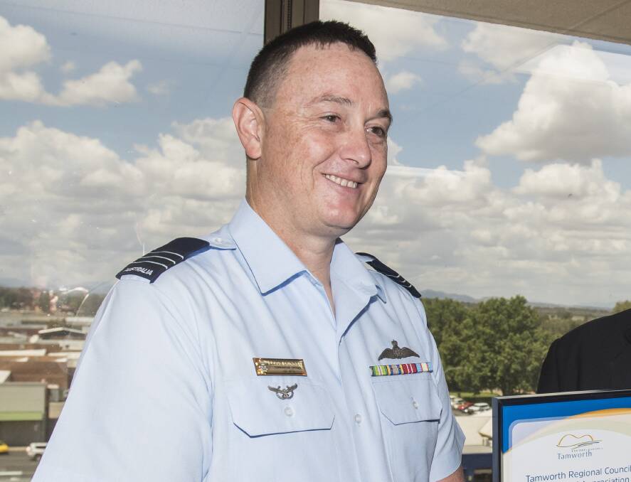 THANK YOU: Australian Defence Force Basic Flying Training School commanding officer Leigh Dunnett. Photo: Peter Hardin 291018PHC017