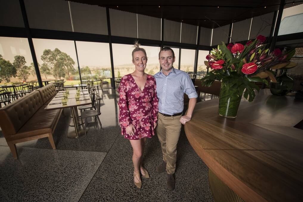 TABLE FOR TWO: Sarah and Simon Haggarty in their restaurant, named in the list of 50 most romantic restaurants in Australia. Photo: Peter Hardin 130219PHF004