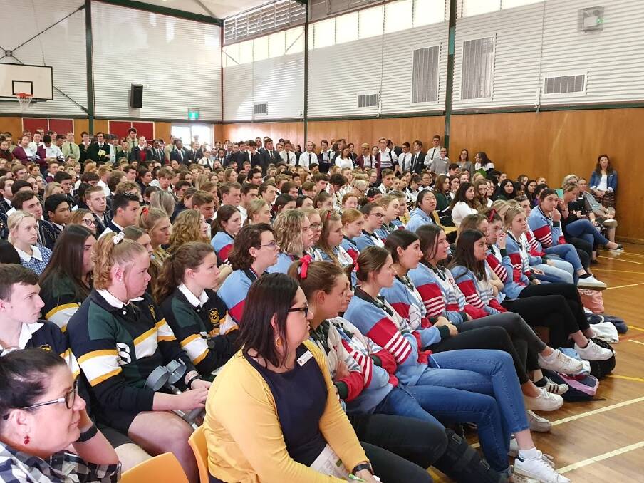 SUPPORT: More than 700 students from schools across the region attended. 