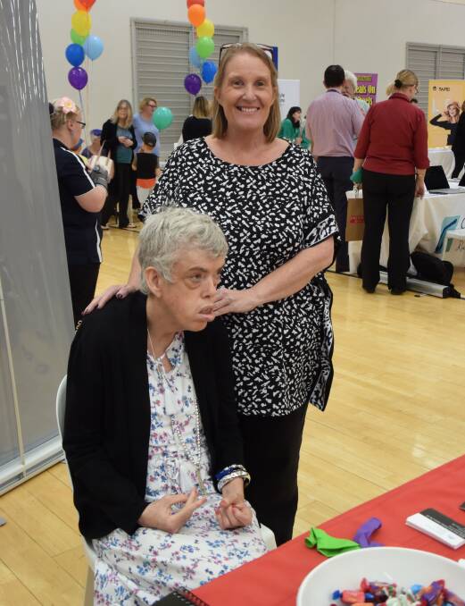 Raelene Sciberras with client Toni Buckley, who has enjoyed a holiday with support from Ability Care and Holiday Options. 190919CMA02