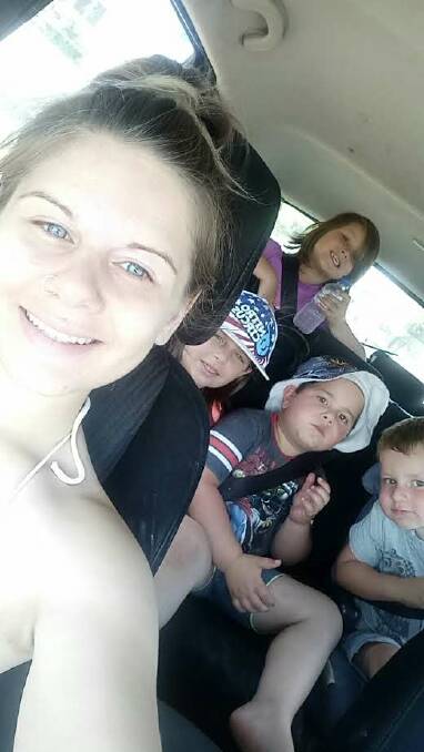Miss Smith on an outing with her four children.