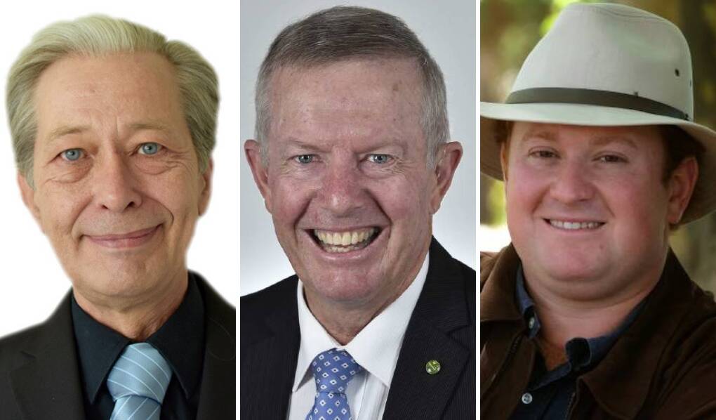 United Australia Party's Petrus Van Der Steen, the incumbent Nationals MP Mark Coulton, and Labor's Jack Ayoub.