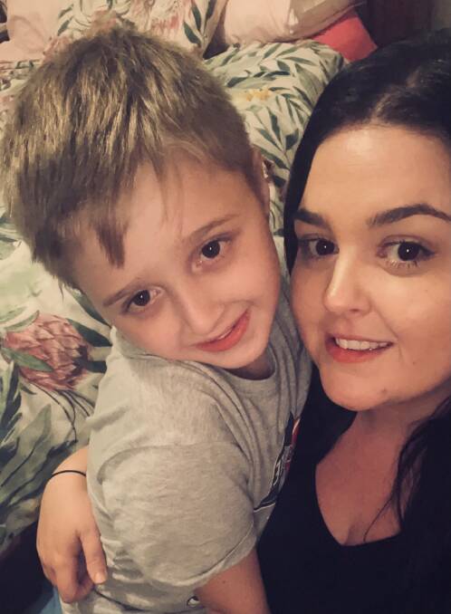 NOT IDEAL: Richelle Patterson and her son Bailey are living in a hotel as they have not been able to secure a rental home.