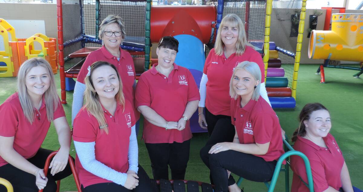 CENTREPOINT CHILDCARE STAFF: Back row from left, Cindy Johnston, Janelle Donnelly, Annette Johnston.
Front row from left, Sophie Read, Caitlin Windebank, Ashleigh Brown and Bec Fernance. 