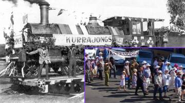 The original Kurrajong marchers and inset, 100 years later in 2016, about 300 descendants of the Kurrajongs travelled from all parts of Australia to take part in a re-enactment of the march. Photos courtesy Australian War Memorial.