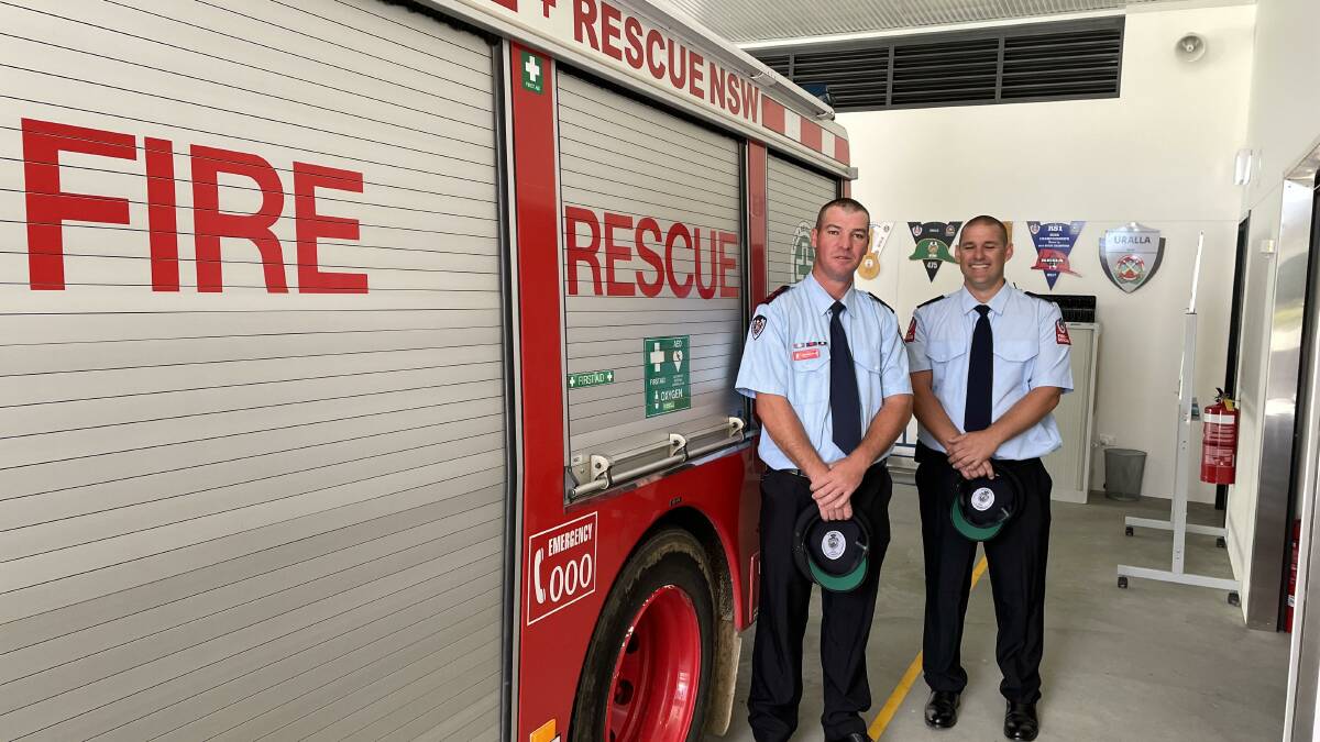 Uralla Fire Station captain Ben Pascoe and firefighter Brenden Smith say the upgrade makes the premise safer and cleaner.