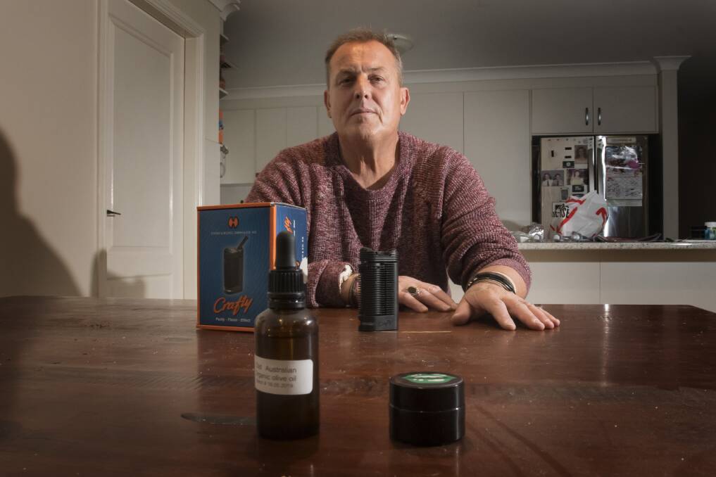 Mother flower: Peter O'Rourke defied the odds with the help of medicinal cannabis, or as he calls it 'the mother flower'. Photo: Peter Hardin