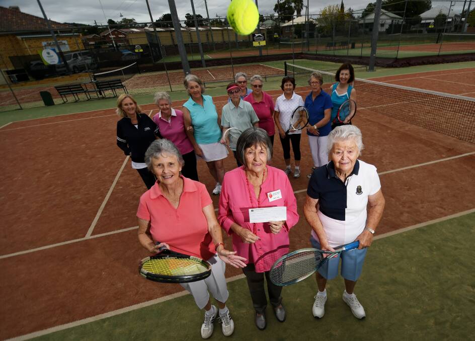 On the ball: The West Tamworth tennis ladies have donated over $20,000 to local organisations since starting in 1988. Photo: Gareth Gardner