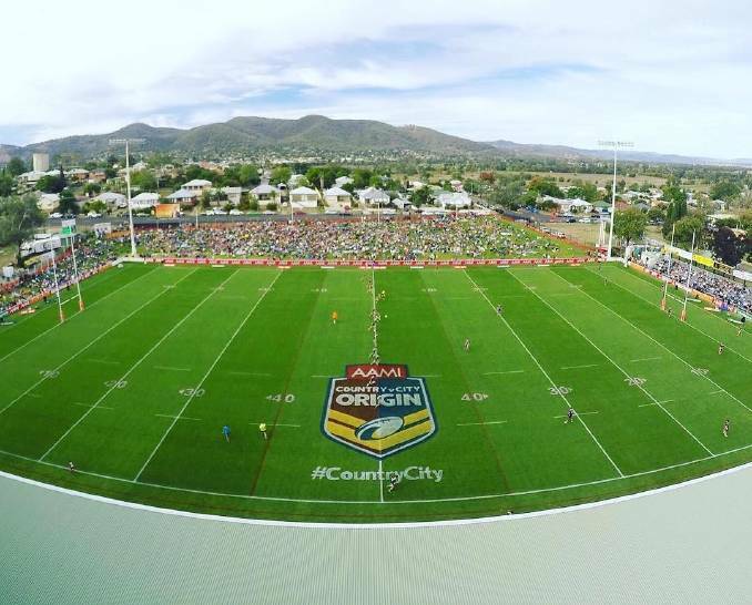 On the ball: Tamworth's iconic Scully Park will not only host NRL premiership games for the next three seasons, but could also be in line for an upgrade and even a NSW Cup franchise.
