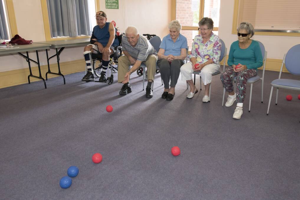 Sporting chance: Tamworth Stroke Support Group members have been training hard for the Hunter Stroke Olympics Games Day later in the year after bringing home three medals last year. Photo: Peter Hardin 200319PHD028