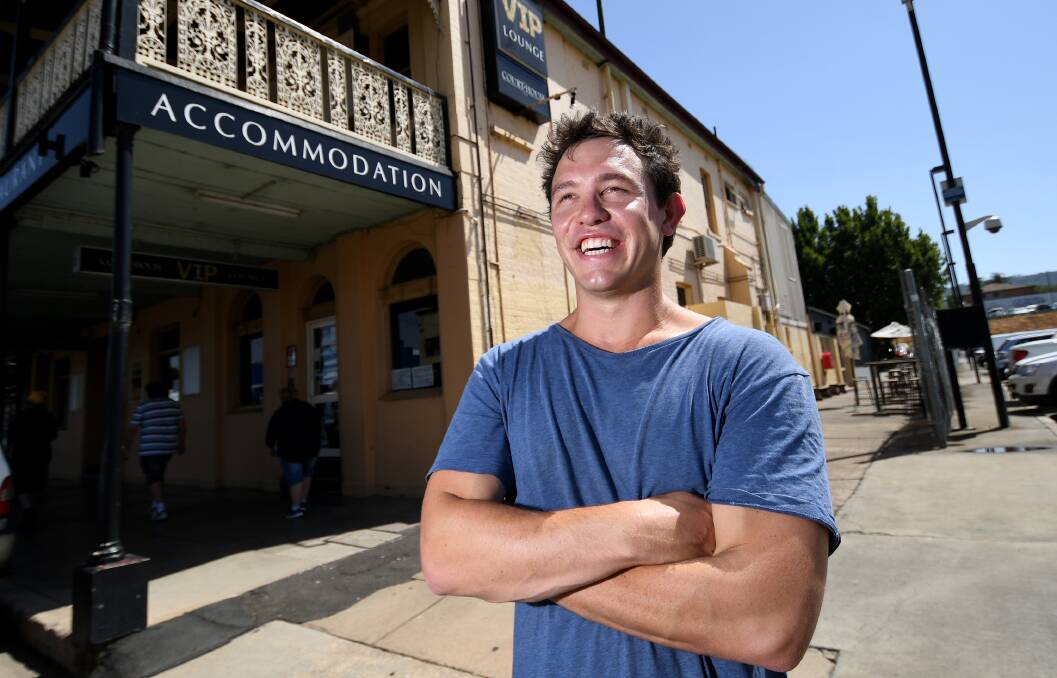 Holding court: Courthouse Hotel co-owner Fraser Haughton thinks there will be some nostalgic cheers during festival, before the pub undergoes a massive makeover. Photo: Gareth Gardner