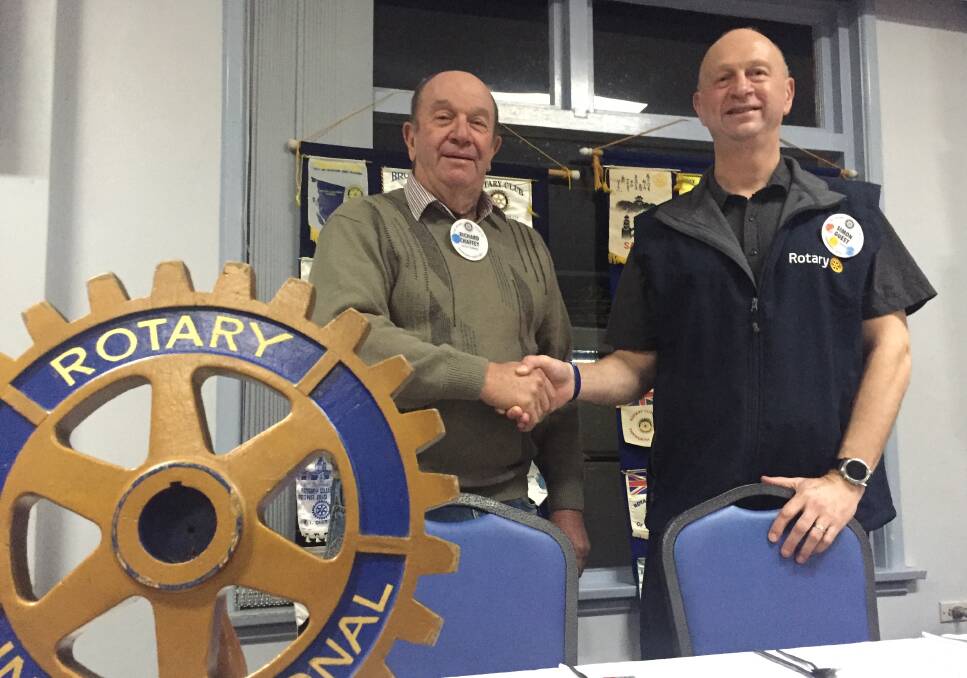 Fellowship: Richard Chaffey is stepping up in to the role of West Tamworth Rotary Club President as Simon Guest reflects on his 12 months in the role. Photo: Chris Bath