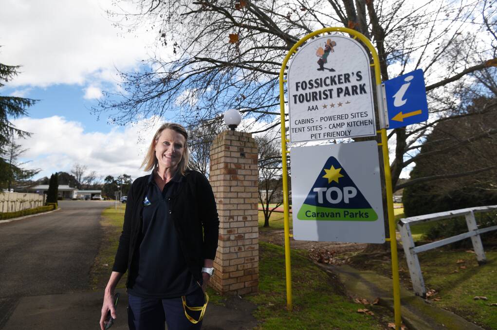 Small town big ideas: Fossicker Tourist Park staff member Peta Oldfield loves that the Nundle community work with each other to keep business thriving. Photo: Gareth Gardner