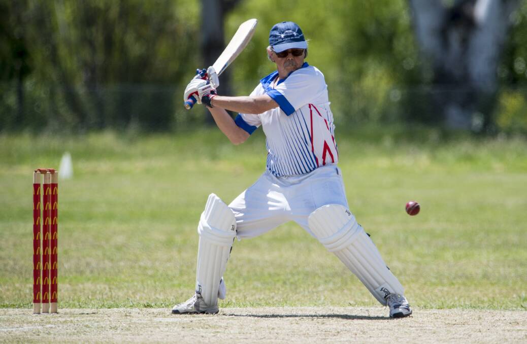 Watch the ball: Port Jackson White batsman Paul Thomas lines up this MNC Sharks delivery at Riverside on Wednesday. Photo: Peter Hardin 191016PHC035