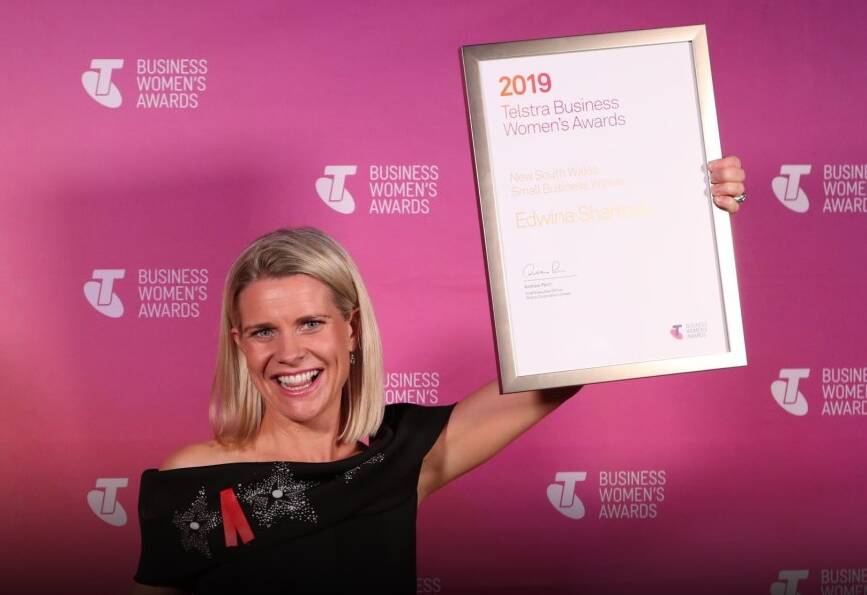 Baby boom: Tamworth's Edwina Sharrock was crowned Regional Business Woman of the year at a gala event on Thursday night for her Birth Beat start-up. Photo: Supplied