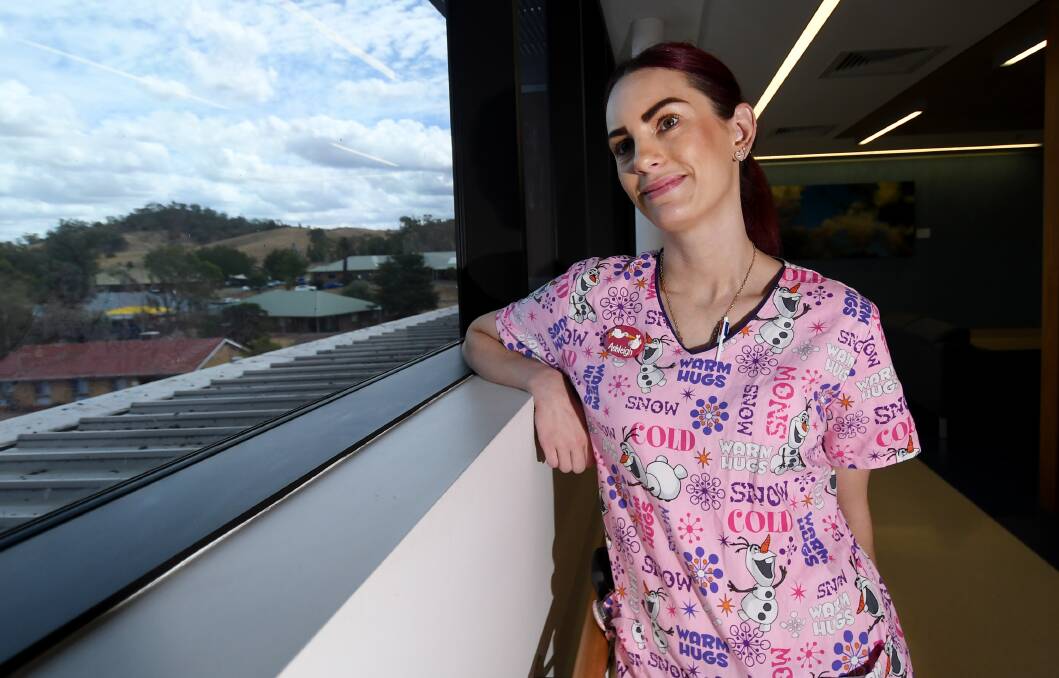 Born and bred: Ashleigh Foy is in her final year of midwifery training and plans on staying in Tamworth for "the next 50 years." Photo: Gareth Gardner