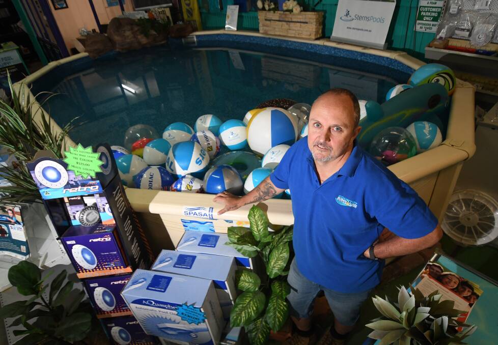 Pooling concern: Colin Moore believes pool owners will be forced to break the Level 4 restrictions as they are risking thousands of dollars of damage. Photo: Gareth Gardner 240419