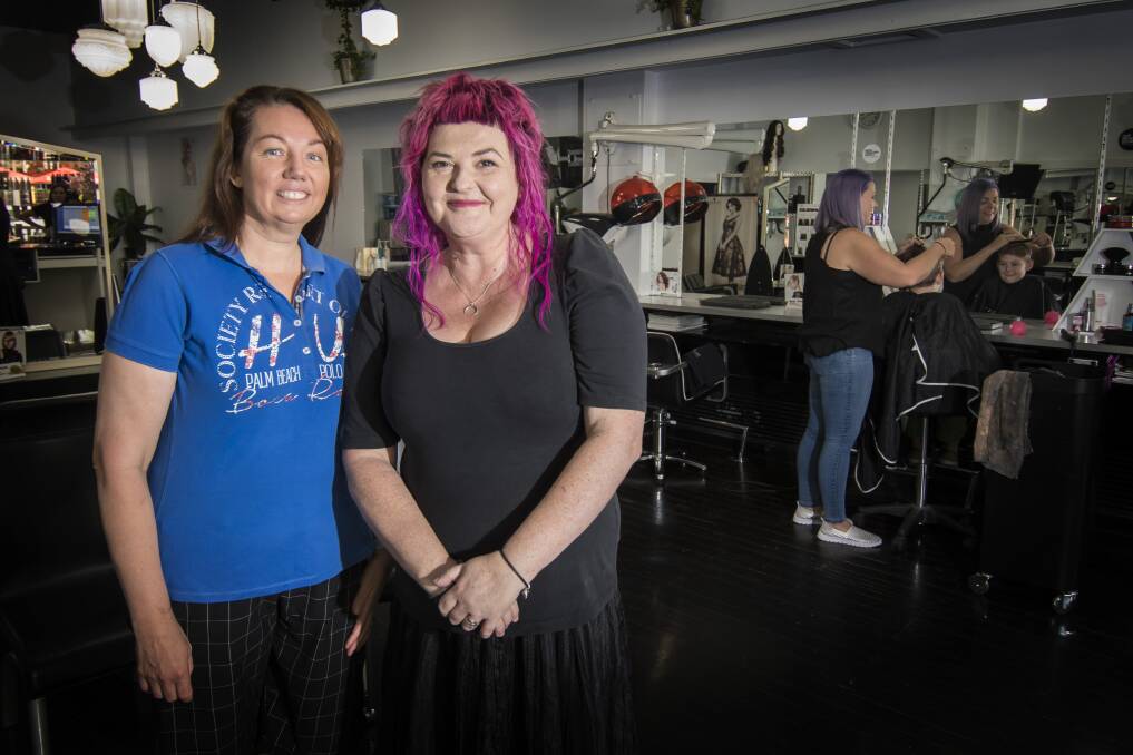 Bright idea: Local mothers Katrina Webb and Wendy Noon are over the moon with the growing level of autism awareness in Tamworth. Photo: Peter Hardin