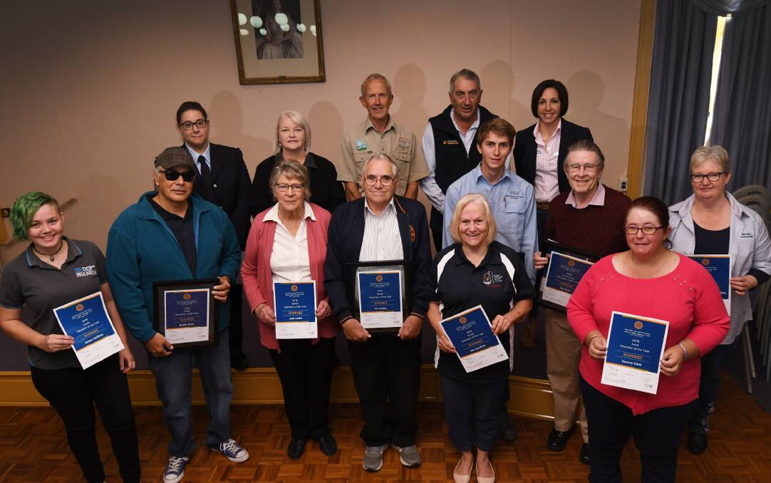 Noble nominees: The finalists and winners of the Tamworth Volunteer of The Year Awards following the ceremony on Thursday. Photo: Gareth Gardner
