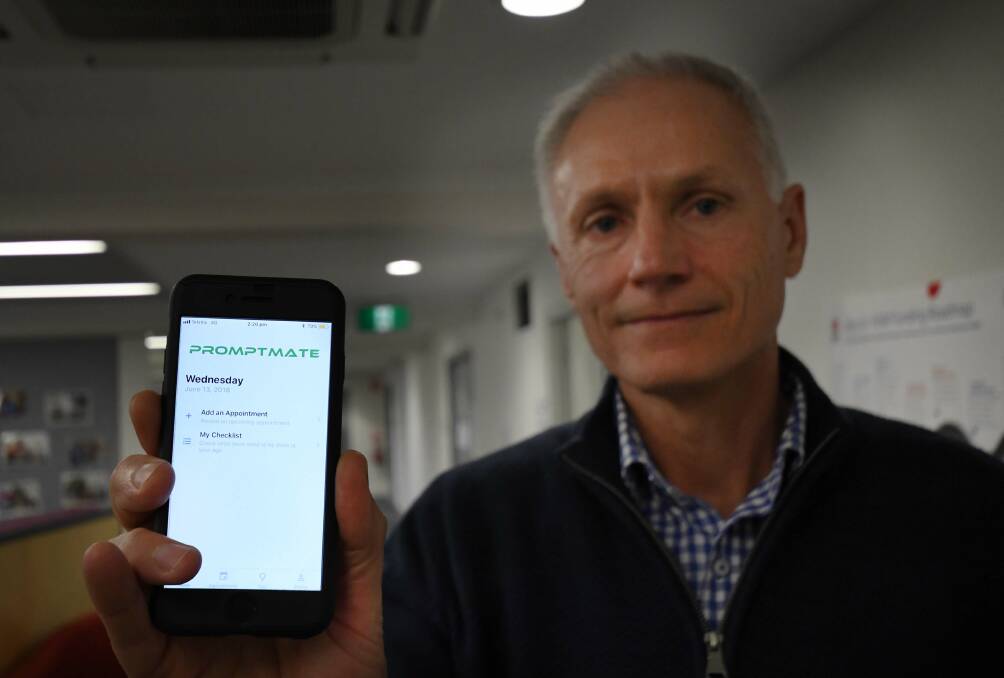 Smart phone, smart idea: Peter Annis-Brown and his app PrompMate are another success story to come out of the UNE Smart Region Incubator in Tamworth.