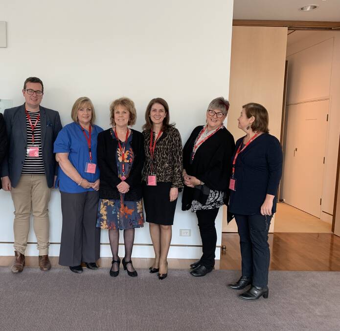 Cannabis delegation: Ben Graham, Rita Martin, Lucy Haslam, Teresa Nicoletti, Sally McPherson and Tanya Cameron met with several politicians on Monday regarding patient access to cannabis.