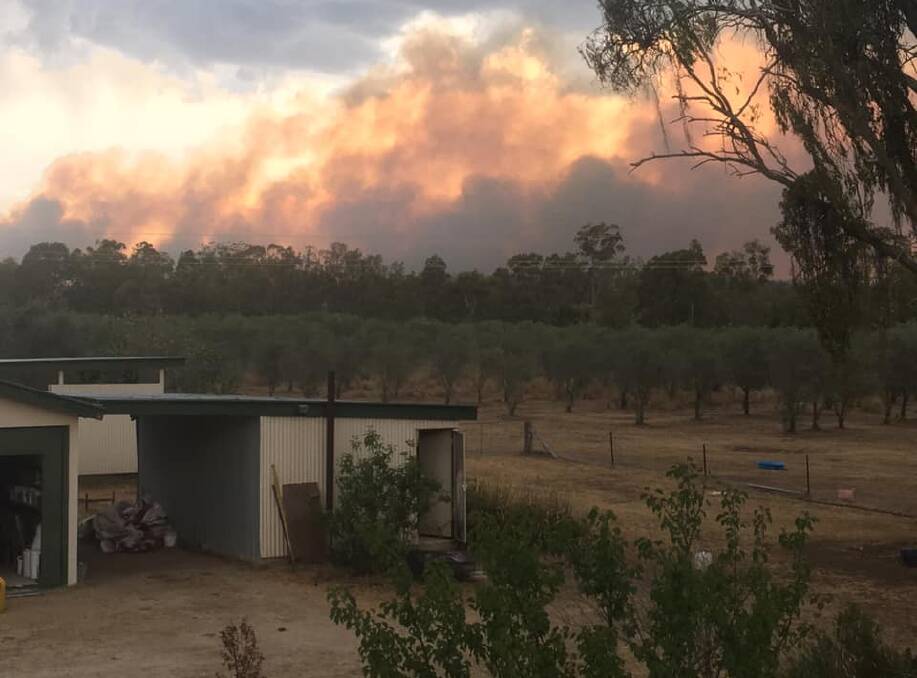 Smoky sunset: While there are six fires burning in the Tamworth region crews are also battling a large blaze near Inverell, as well as Coonabarabran.