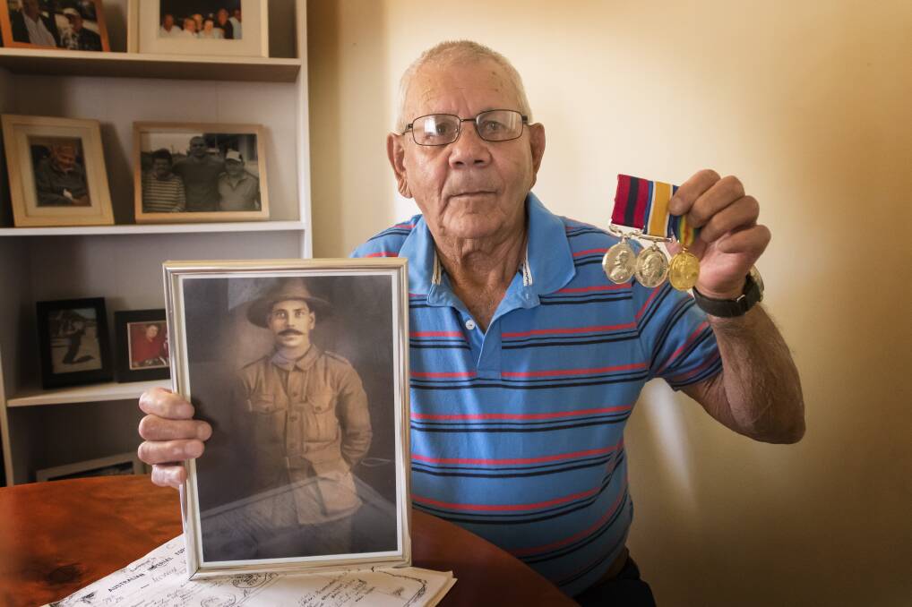 Pride and passion: Tamworth's Merv Allan has been captivated by the heroic story of his uncle William Allan Irwin since first hearing it as a child. Photo: Peter Hardin
