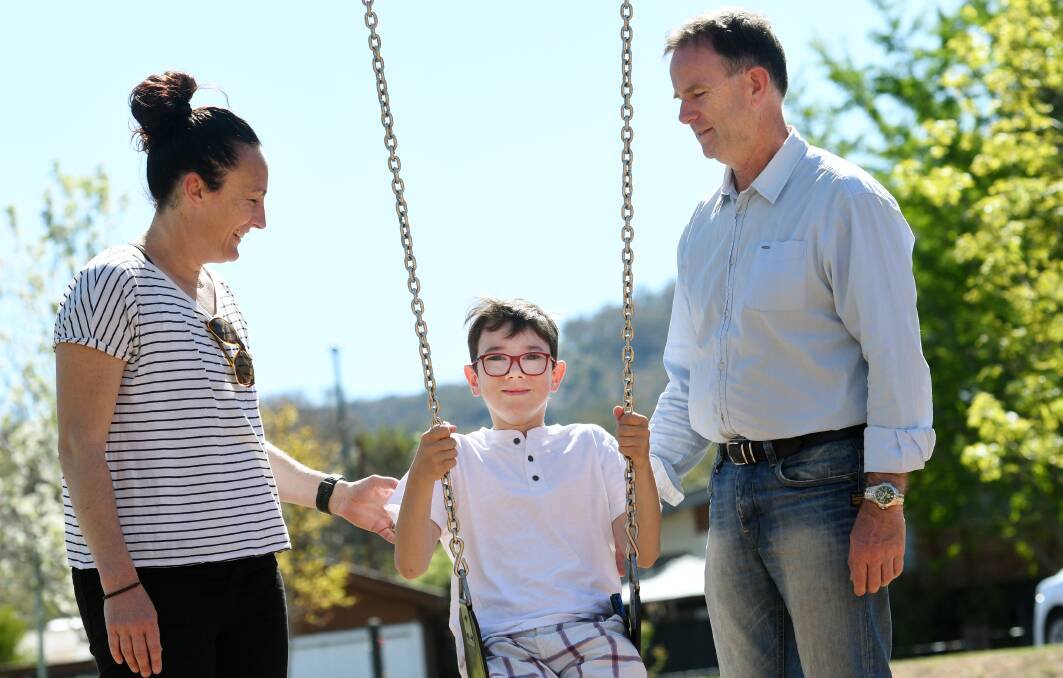 Swings and roundabouts: Julie and Mark Rodda were reluctant to accept help, but soon realised the Tamworth community were more than happy to get on board. Photo: Gareth Gardner.